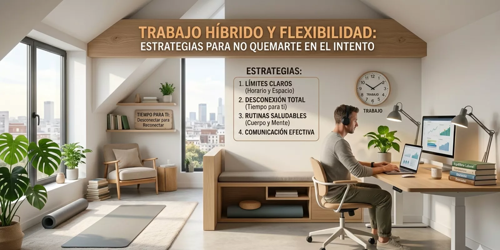Trabajo híbrido y flexibilidad: Estrategias para no quemarte en el intento