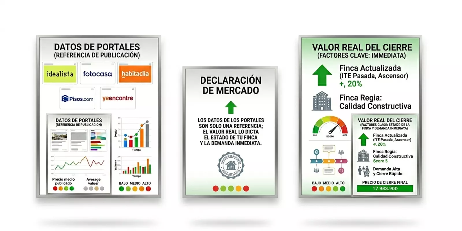 Por qué los precios de cierre son distintos a los de los portales inmobiliarios