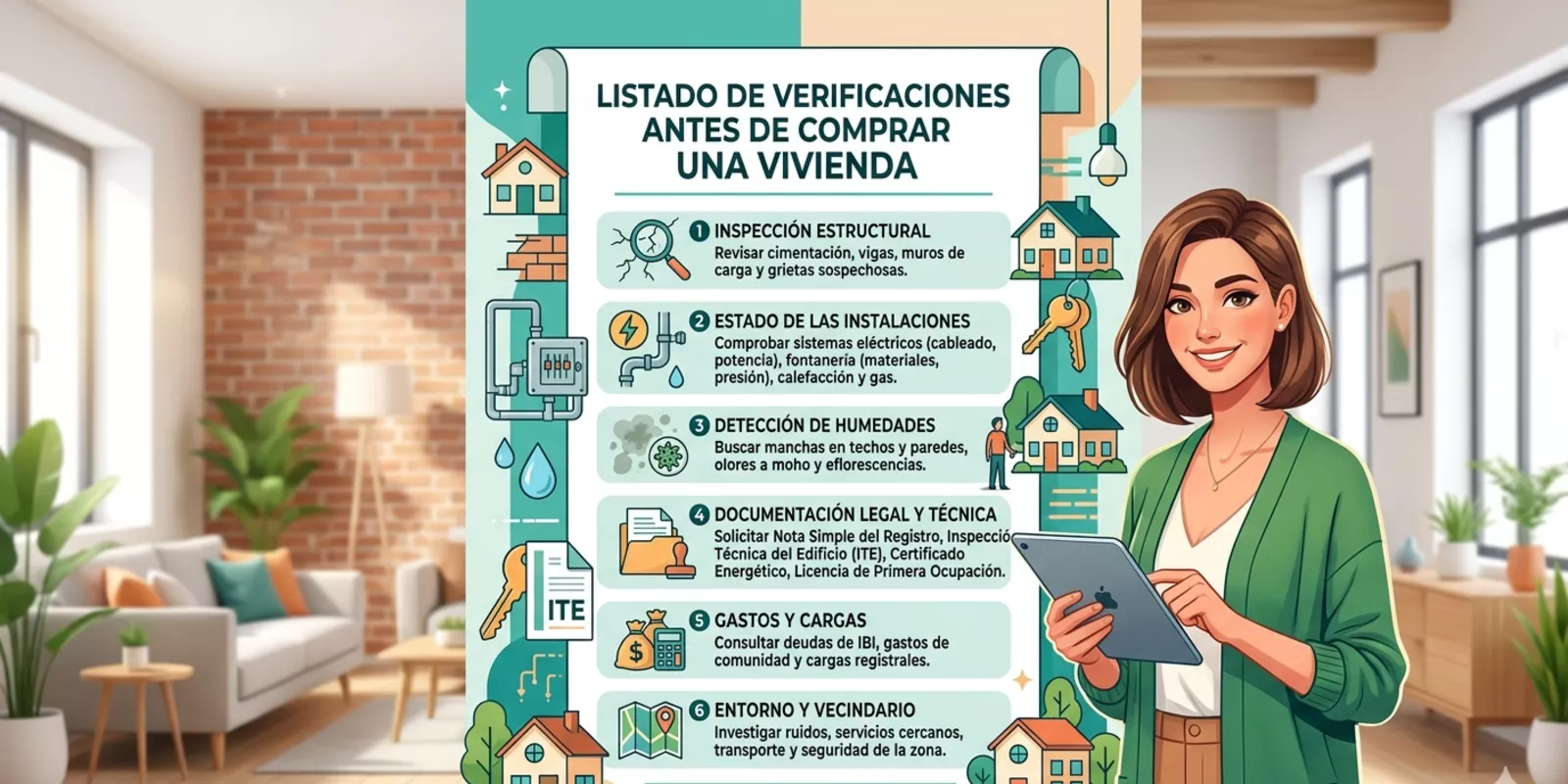 Lista de verificación para comprar vivienda sin sorpresas