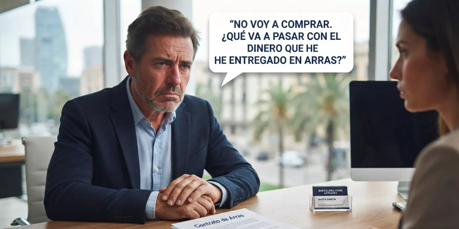 ¿Qué pasa si el comprador se echa atrás después de firmar las arras?